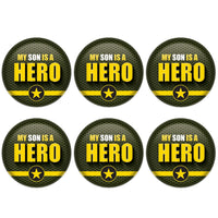 Beistle My Son Is A Hero Button (Case of 6)