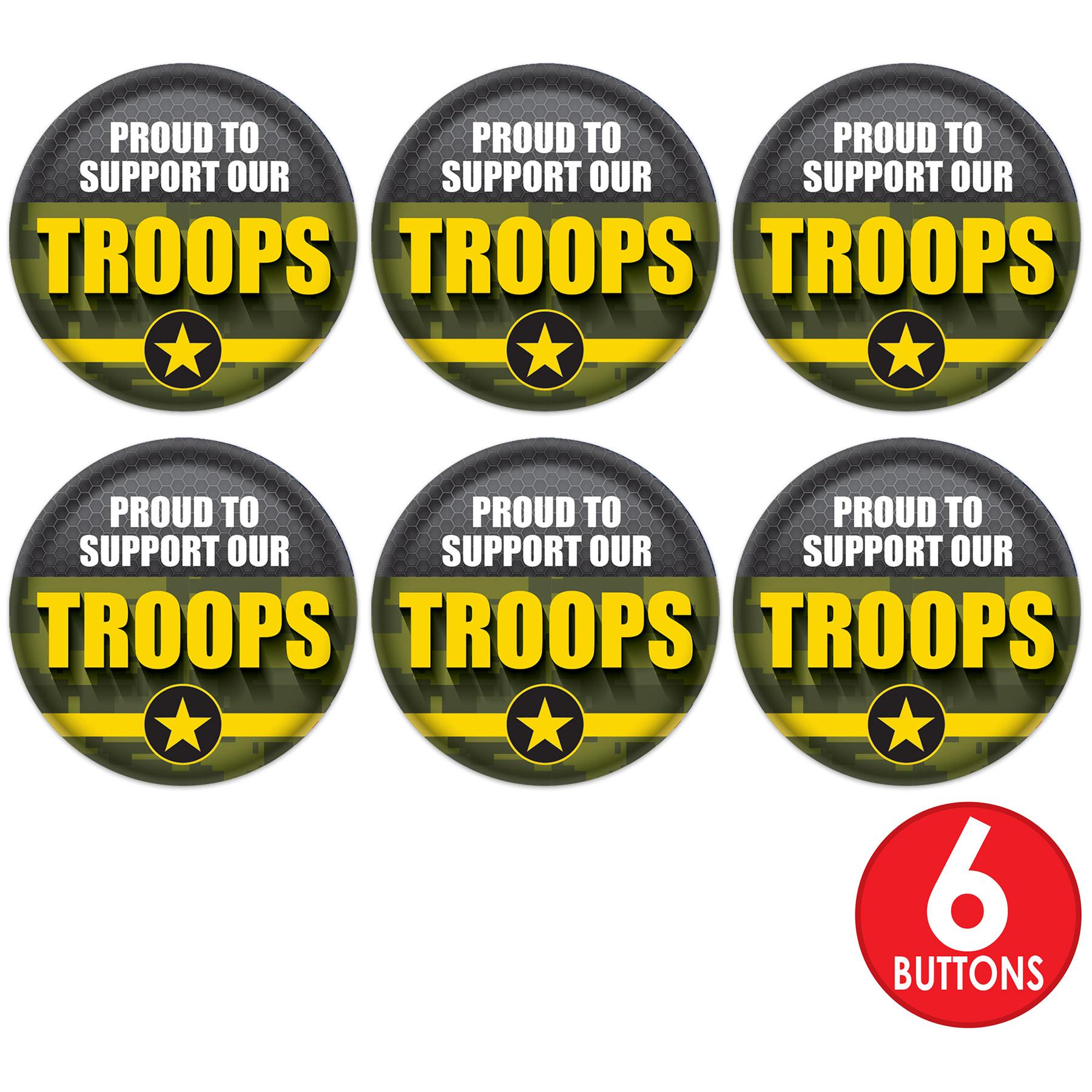 Proud To Support Our Troops Button 2 Inch | Beistle – Bulk Party Supplies