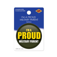 Beistle I'm A Proud Military Parent Button (Case of 6)