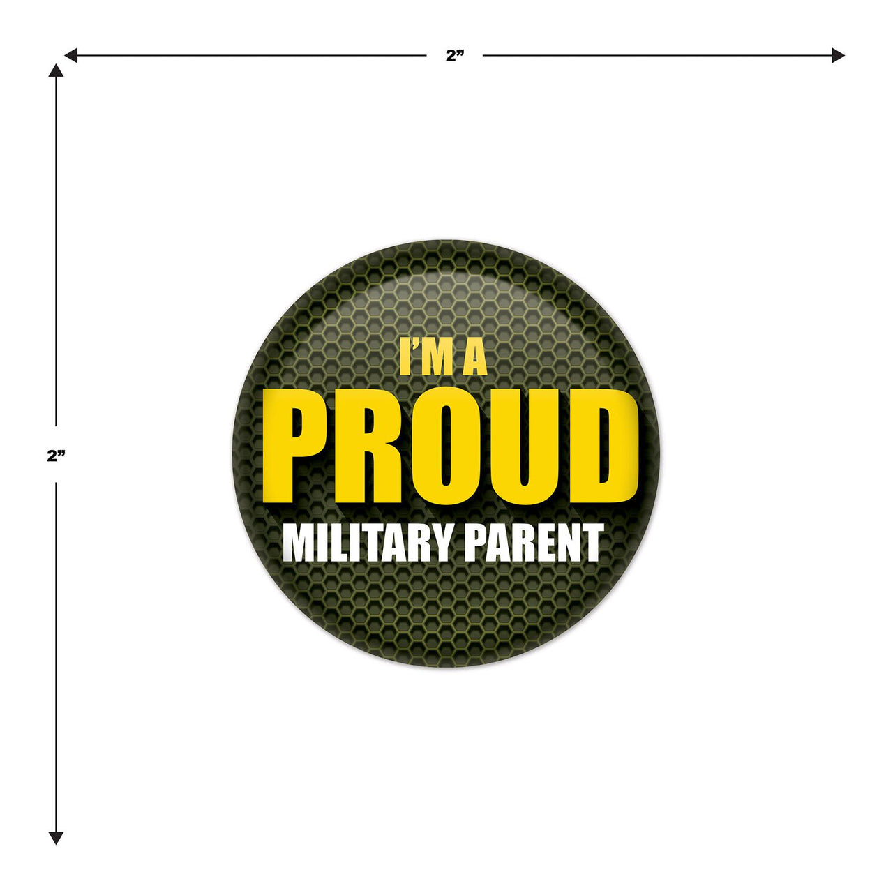 Beistle I'm A Proud Military Parent Button (Case of 6)
