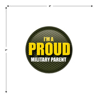 Beistle I'm A Proud Military Parent Button (Case of 6)