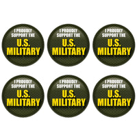 Beistle I Proudly Support The US Military Button (Case of 6)