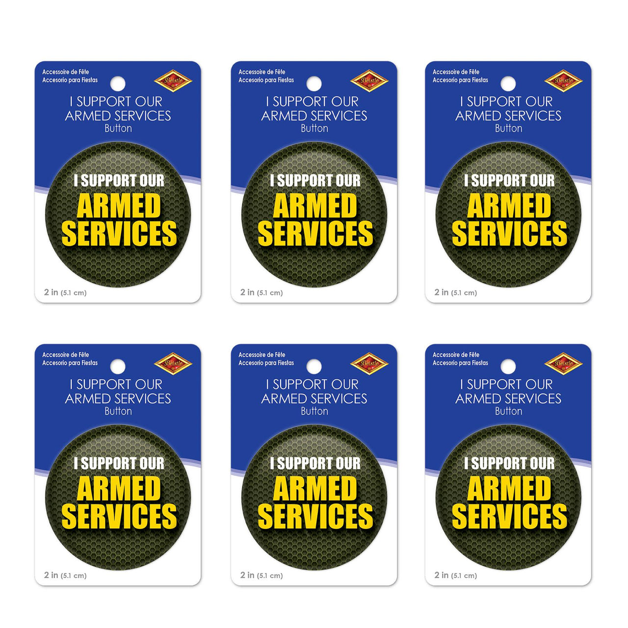 Beistle I Support Our Armed Services (Case of 6)