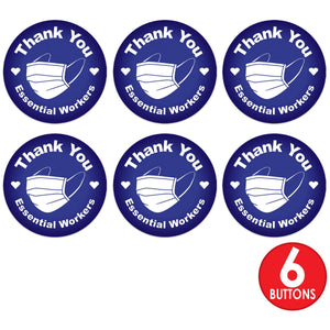 Beistle Thank You Essential Workers Button (Case of 6)