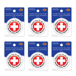 Beistle TY To All Our Health Care Workers Button (Case of 6)