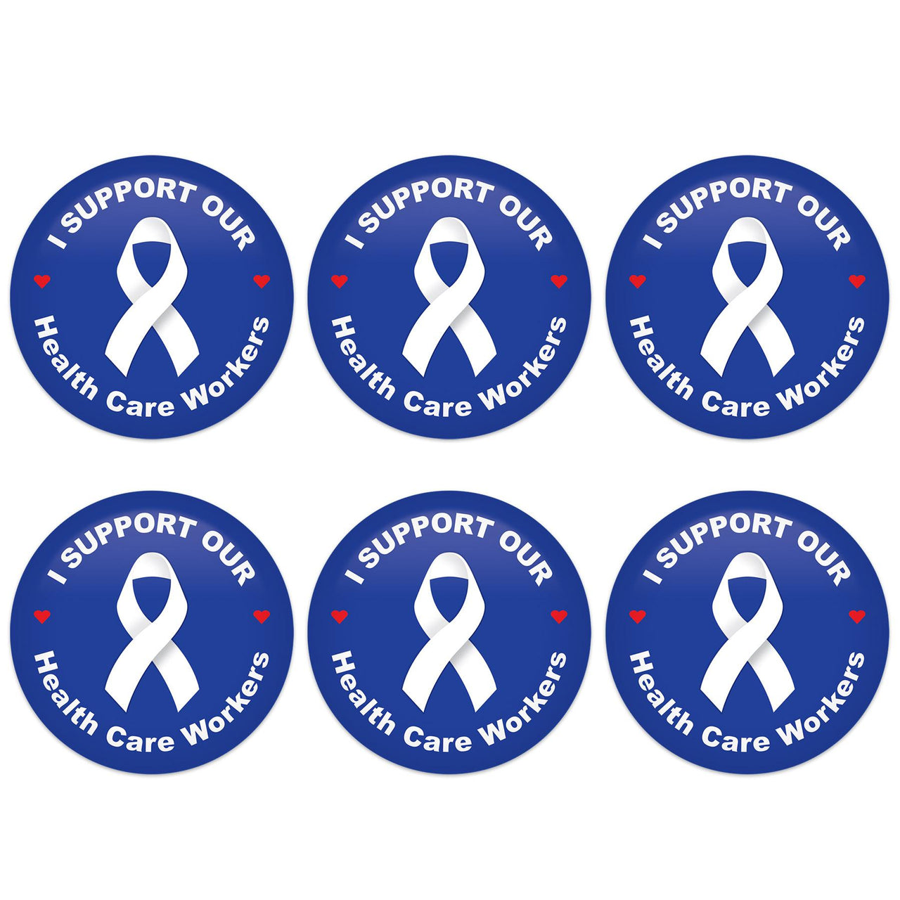 Beistle I Support Our Health Care Workers Button (Case of 6)
