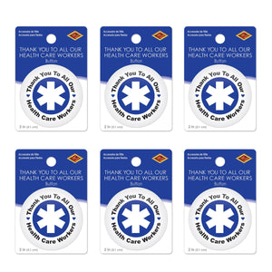 Beistle TY To All Our Health Care Workers Button (Case of 6)
