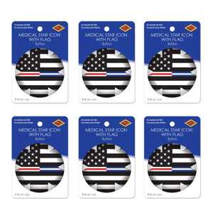Beistle Medical Star Icon with Flag Button (Case of 6)