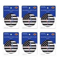 Beistle Heartbeat with Flag Button (Case of 6)