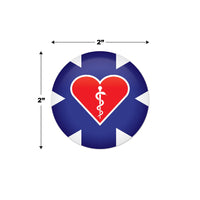 Beistle Medical Star Icon with Heart Button (Case of 6)