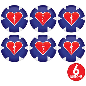 Beistle Medical Star Icon with Heart Button (Case of 6)
