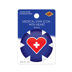 Beistle Medical Star Icon with Heart Button (Case of 6)