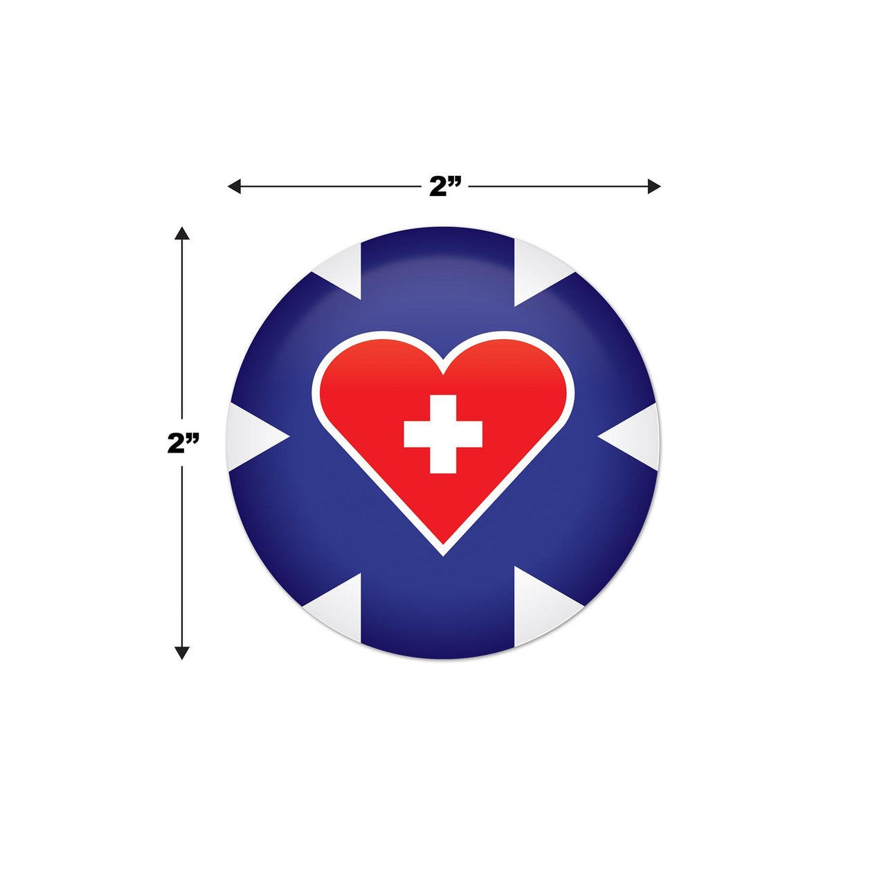 Beistle Medical Star Icon with Heart Button (Case of 6)