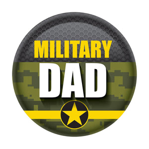 Beistle Military Dad Button- Army