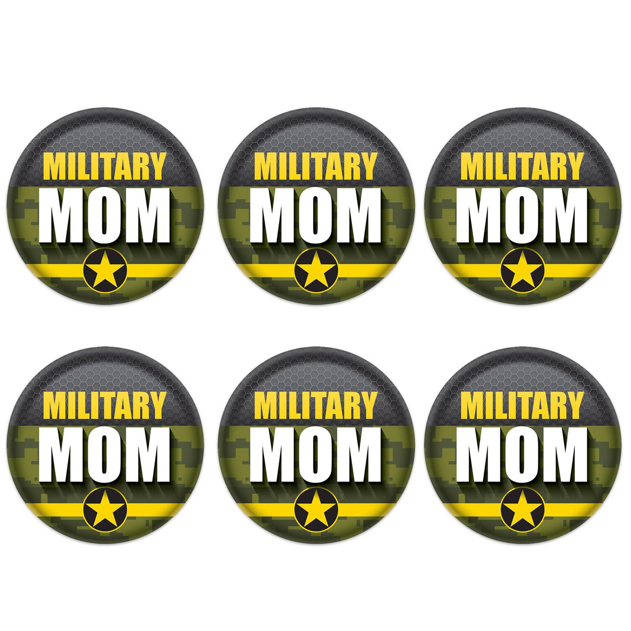 Beistle Military Mom Button (Case of 6)