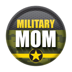 Beistle Military Mom Button- Army