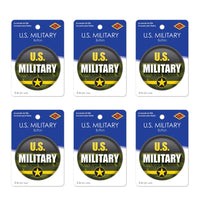 Beistle U.S. Military Button (Case of 6)