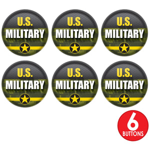Beistle U.S. Military Button (Case of 6)