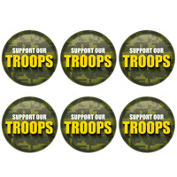 Beistle Support Our Troops Button (Case of 6)