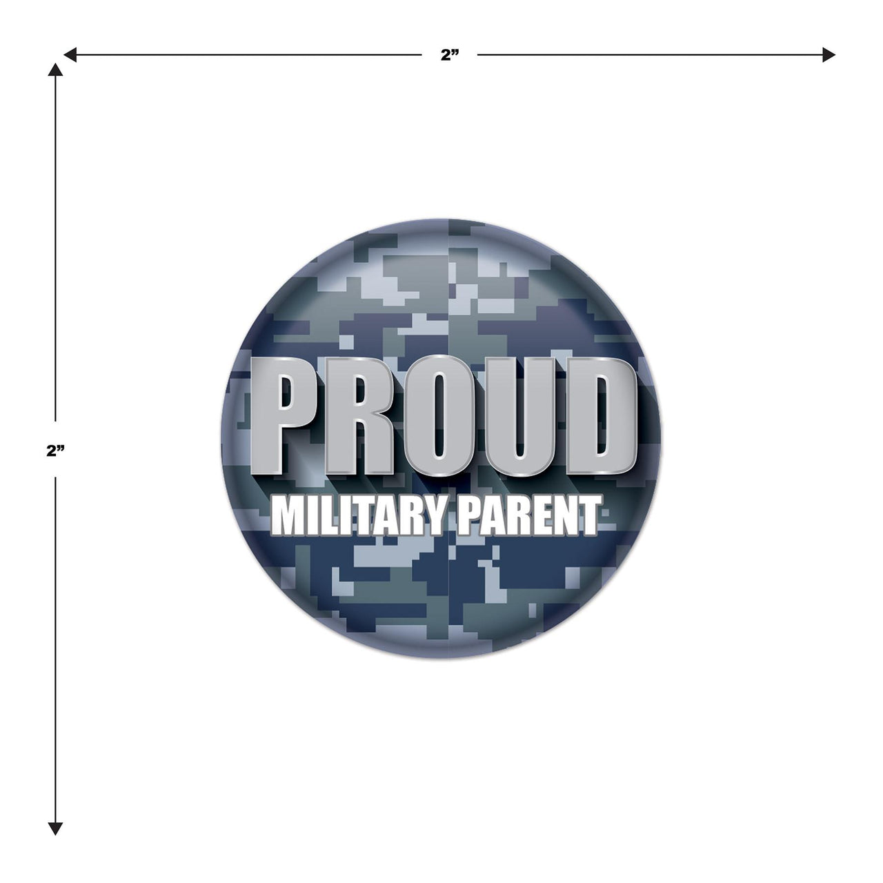 Beistle Proud Military Parent Button (Case of 6)