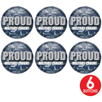 Beistle Proud Military Parent Button (Case of 6)