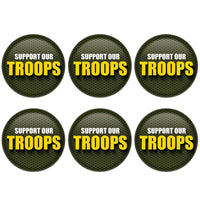 Beistle Support Our Troops Button (Case of 6)