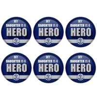 Beistle My Daughter Is A Hero Button (Case of 6)