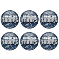 Beistle Support Our Troops Button (Case of 6)