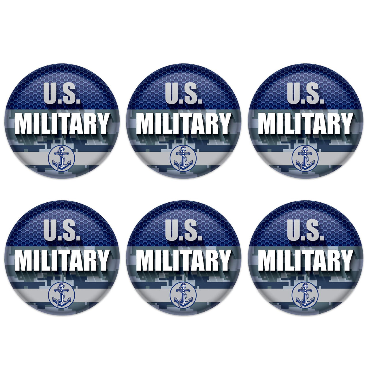 Beistle U.S. Military Button (Case of 6)