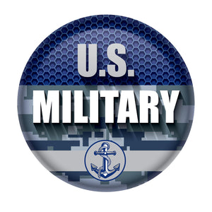 Beistle U.S. Military Button- Navy