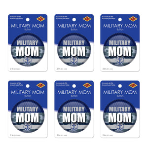 Beistle Military Mom Button (Case of 6)