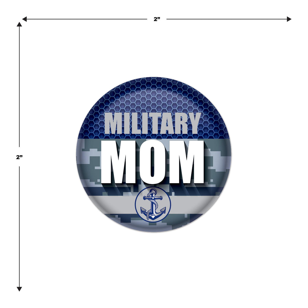 Beistle Military Mom Button (Case of 6)