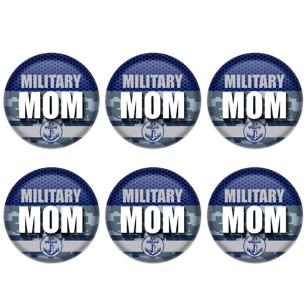 Beistle Military Mom Button (Case of 6)