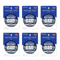 Beistle Military Dad Button (Case of 6)