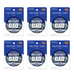 Beistle Military Dad Button (Case of 6)