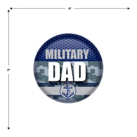 Beistle Military Dad Button (Case of 6)