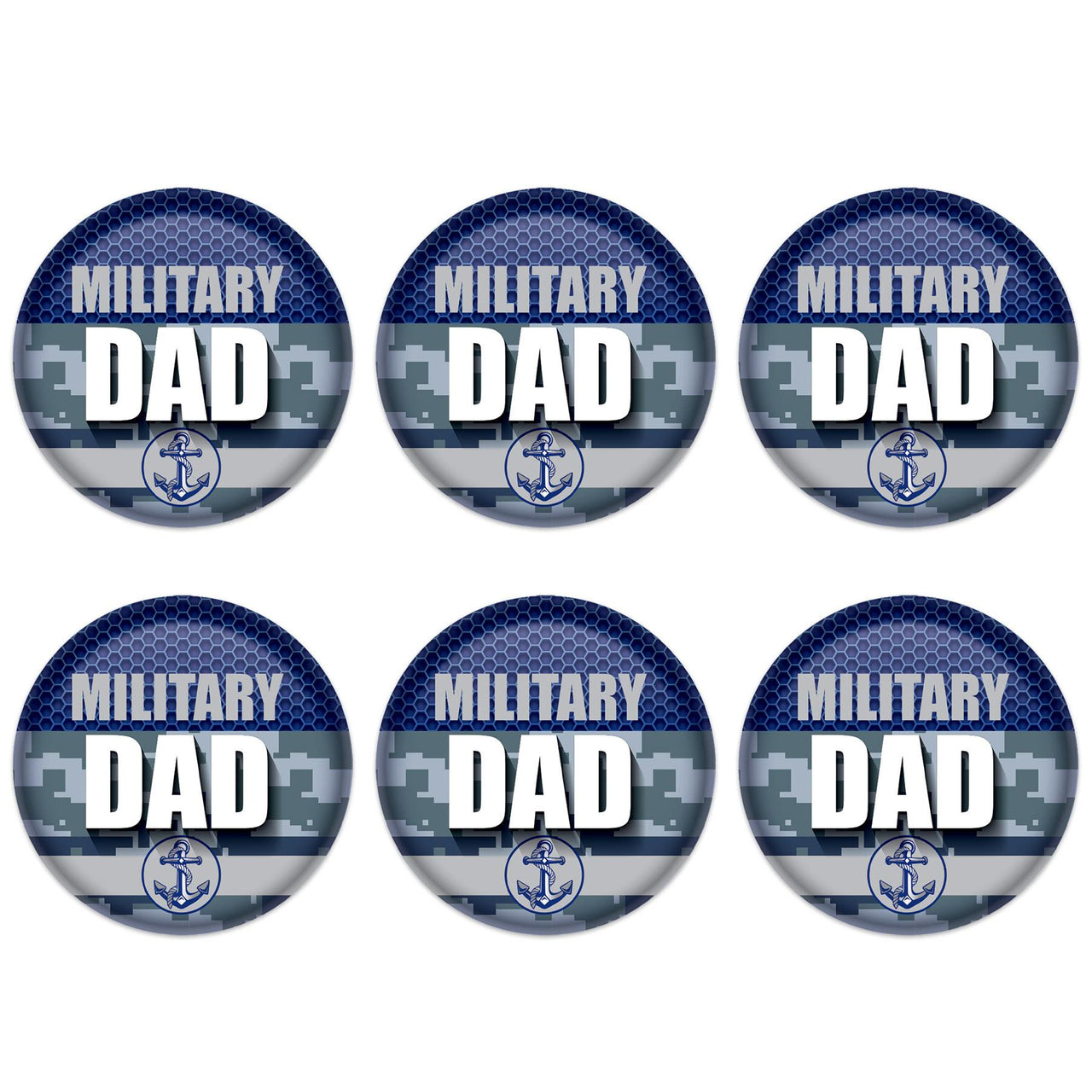 Beistle Military Dad Button (Case of 6)