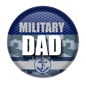 Beistle Military Dad Button- Navy