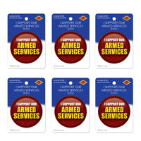 Beistle I Support Our Armed Services Button (Case of 6)