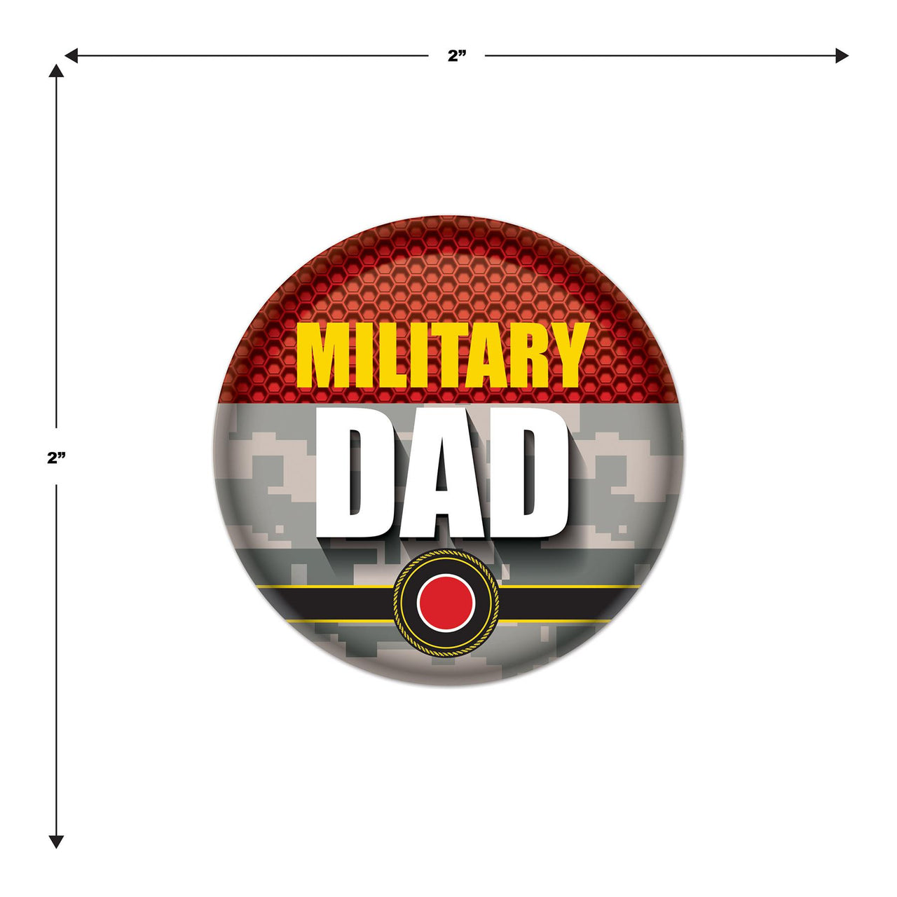 Beistle Military Dad Button (Case of 6)