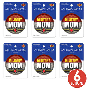 Beistle Military Mom Button (Case of 6)