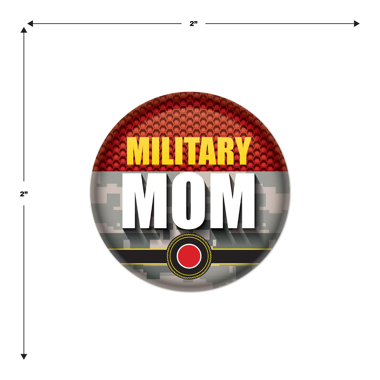Beistle Military Mom Button (Case of 6)