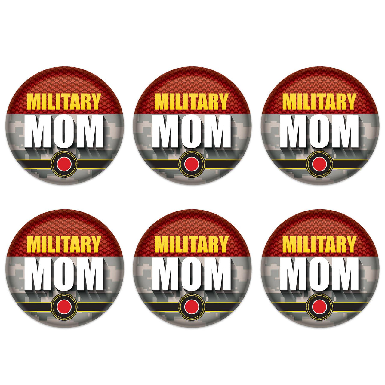 Beistle Military Mom Button (Case of 6)