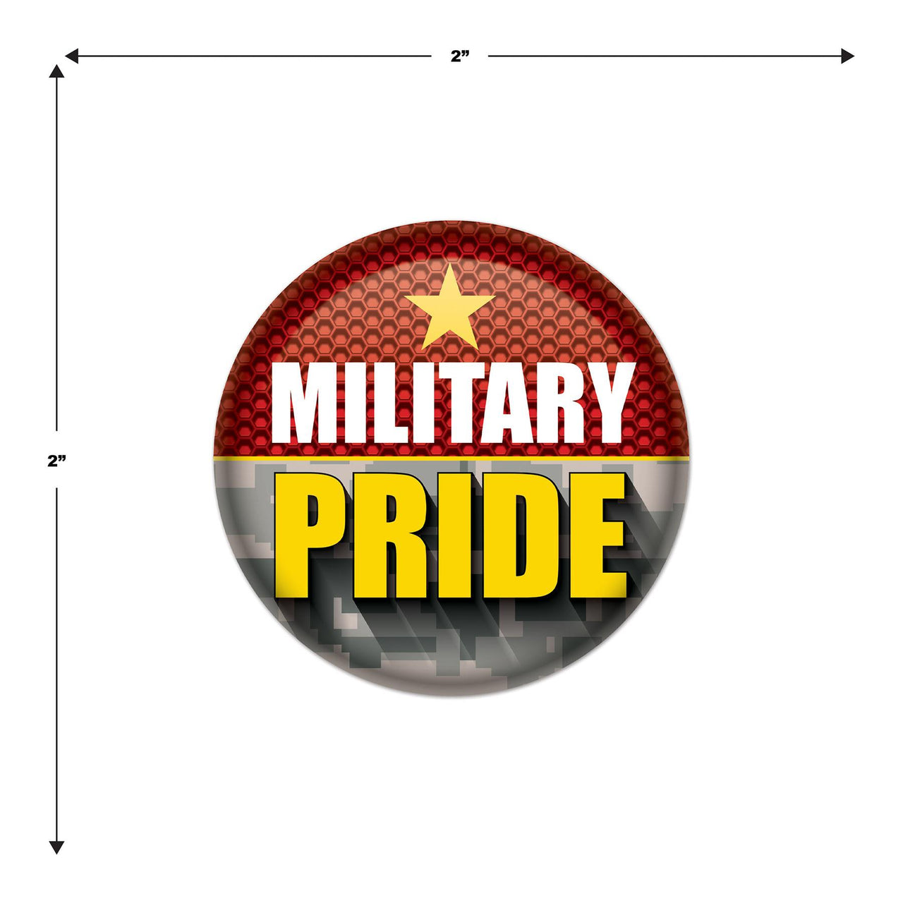 Beistle Military Pride Button (Case of 6)