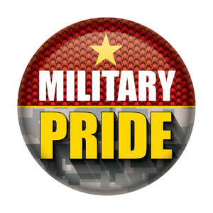 Beistle Military Pride Button- Marines- Star