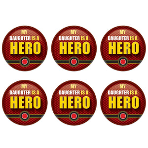 Beistle My Daughter Is A Hero Button (Case of 6)