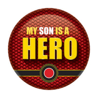 Beistle My Son Is A Hero Button- Marines