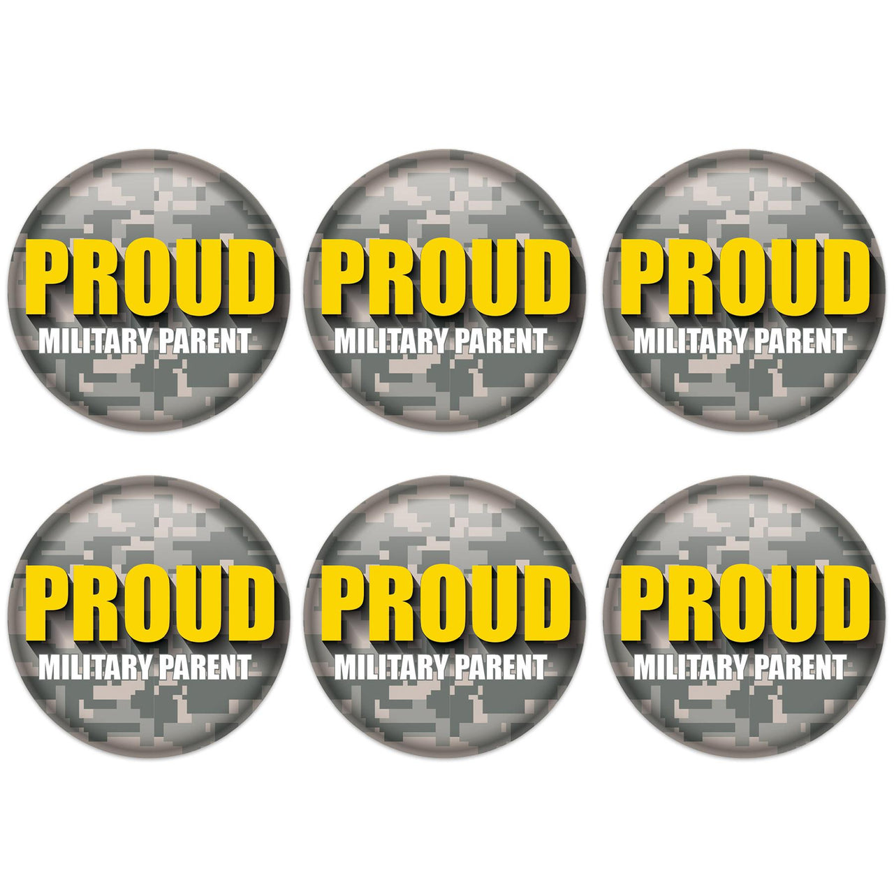 Beistle Proud Military Parent Button (Case of 6)