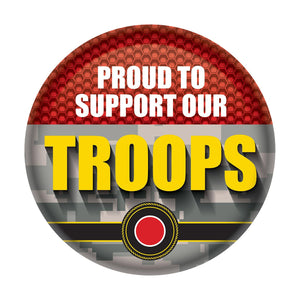 Beistle Proud To Support Our Troops Button- Marines