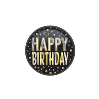 Beistle Happy Birthday Button- Black